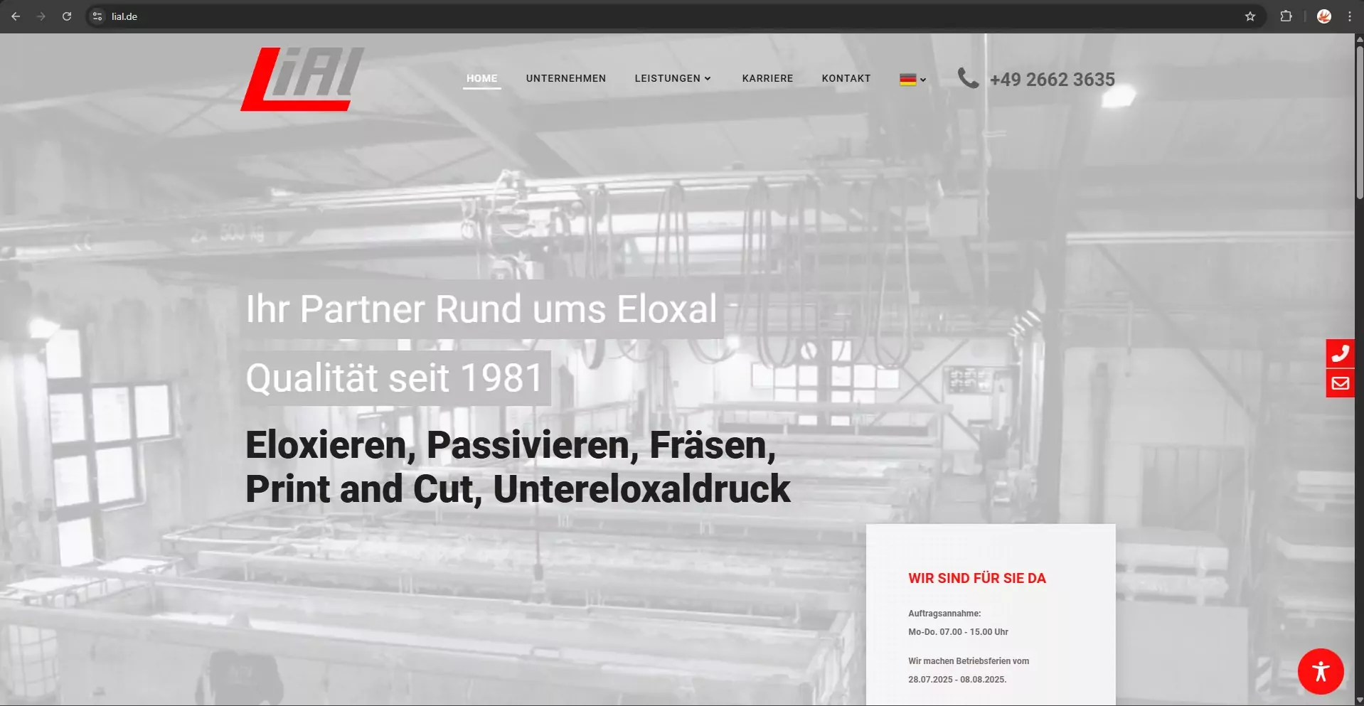 ein Screenshot der Firma Lial